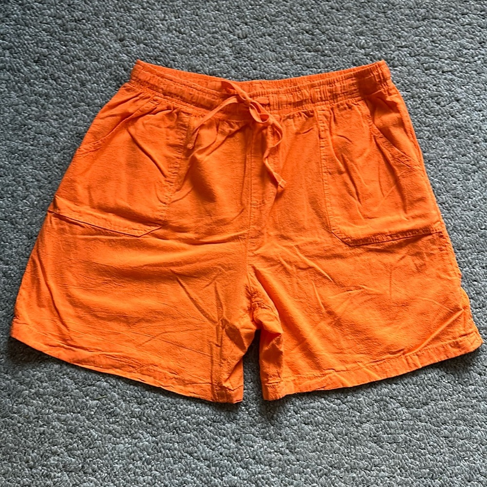 Like New Comfortable Drawstring Orange Shorts - image 1